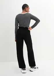 Pantalon en punto di roma à plis repassés et taille élastique, bonprix
