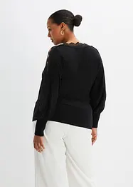 Pull en fine maille avec dentelle, bonprix