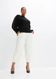 Pull en fine maille avec dentelle, bonprix