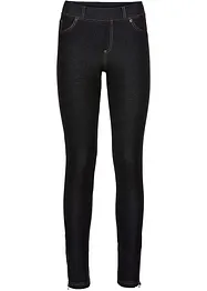 Legging aspect jean avec bas de jambes zippés, bonprix
