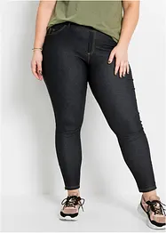 Legging aspect jean avec bas de jambes zippés, bonprix