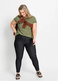Legging aspect jean avec bas de jambes zippés, bonprix
