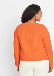 Gilet en maille bouclette façon tweed, bonprix