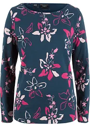 T-shirt manches longues à imprimé floral, bonprix