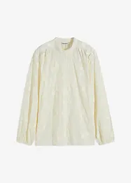 Blouse légèrement transparente avec applications florales, bonprix