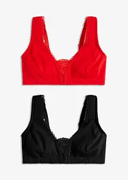 Lot de 2 soutiens-gorge moulés sans armatures en coton, bonprix