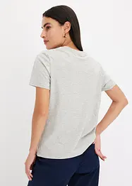 T-shirt à finitions en maille et fil brillant, bonprix