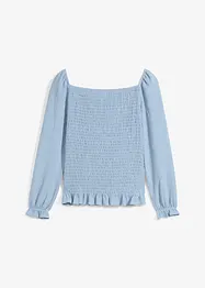 T-shirt manches longues smocké, bonprix