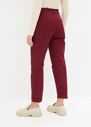 Pantalon en twill léger, paper bag, bonprix