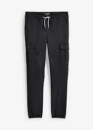 Pantalon droit stretch taille élastiquée et poches cargo, Slim Fit, bonprix
