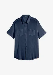 Chemise manches courtes 100% coton, aspect froissé, bonprix
