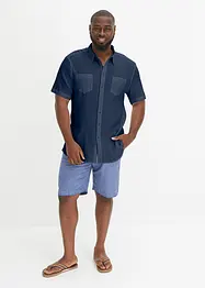 Chemise manches courtes 100% coton, aspect froissé, bonprix