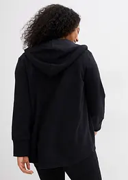 Sweat zippé en doux coton mélangé, bonprix