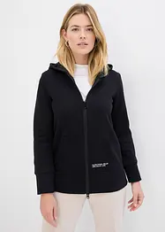 Sweat zippé en doux coton mélangé, bonprix