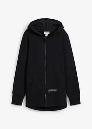 Sweat zippé en doux coton mélangé, bonprix
