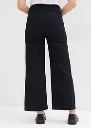 Pantalon large 100% coton, taille haute, bonprix
