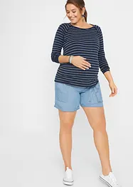 Short de grossesse léger en Lyocell et lin, bonprix