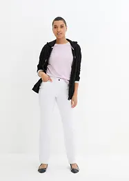 Pantalon droit extensible en bengaline, taille élastiquée, bonprix