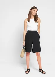 Bermuda en lin et viscose, taille haute, bonprix