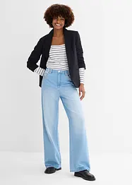 Jean large et long à taille mi-haute élastiquée, bonprix