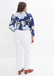 Pantalon droit extensible en bengaline, taille élastiquée, bonprix