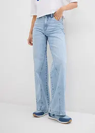 Jean large taille haute, peu extensible, bonprix