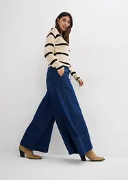 Jean large, taille mi-haute et élastiquée, bonprix