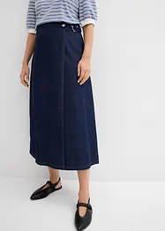 Jupe en jean, style portefeuille, super douce, bonprix