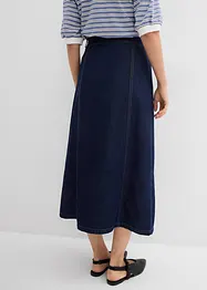 Jupe en jean, style portefeuille, super douce, bonprix