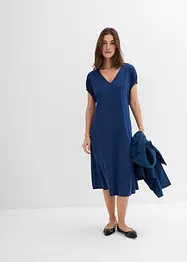 Robe en jersey, col V, viscose mélangée, bonprix