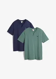 Lot de 2 t-shirts 100% coton, bonprix