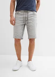 Bermuda en jean à taille élastiquée, Regular, bonprix