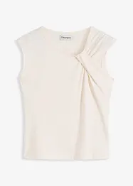 T-shirt en coton extensible avec détail twisté, bonprix