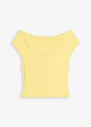 T-shirt col Bardot, 100% coton, bonprix