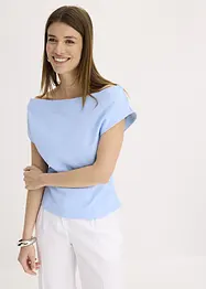 T-shirt col Bardot, 100% coton, bonprix