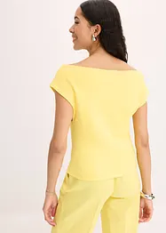 T-shirt col Bardot, 100% coton, bonprix