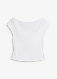 T-shirt col Bardot, 100% coton, bonprix