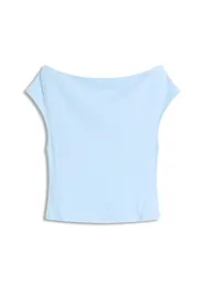 T-shirt col Bardot, 100% coton, bonprix