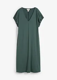 Robe en jersey, col V, viscose mélangée, bonprix