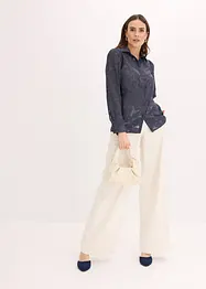 Blouse en crêpe jacquard, bonprix