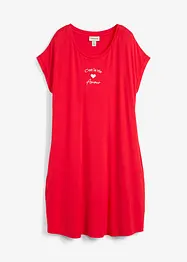 Robe en jersey viscose extensible avec broderie poitrine, bonprix