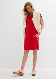 Robe en jersey viscose extensible avec broderie poitrine, bonprix