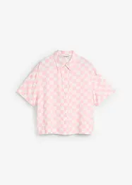 Blouse manches courtes à carreaux, bonprix