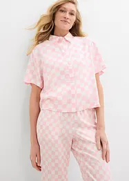 Blouse manches courtes à carreaux, bonprix