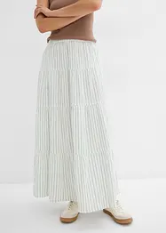 Jupe longue rayée, 100% coton, bonprix