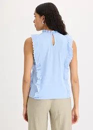 Top en jersey avec broderies anglaises, bonprix