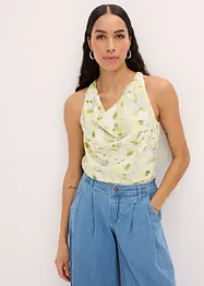 Blouse satinée sans manches, bonprix