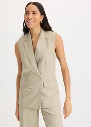 Blazer sans manches en lin mélangé, bonprix
