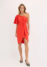Robe une épaule avec fronces, bonprix