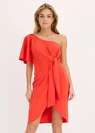 Robe une épaule avec fronces, bonprix